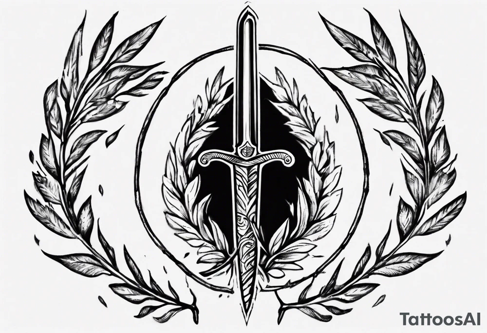 memorial tattoo using "13" , laurel leaves and a sword tattoo idea memorial tattoo using "13" , laurel leaves and a sword tattoo idea