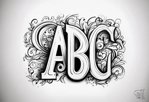 I want to letters "ABC" tattoo idea