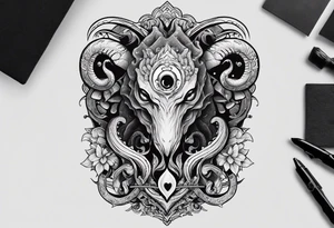 Long sleeve. Lovecraftian creature, protecting a heart. tattoo idea