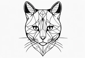 gato preto com cachecol e boné tattoo idea