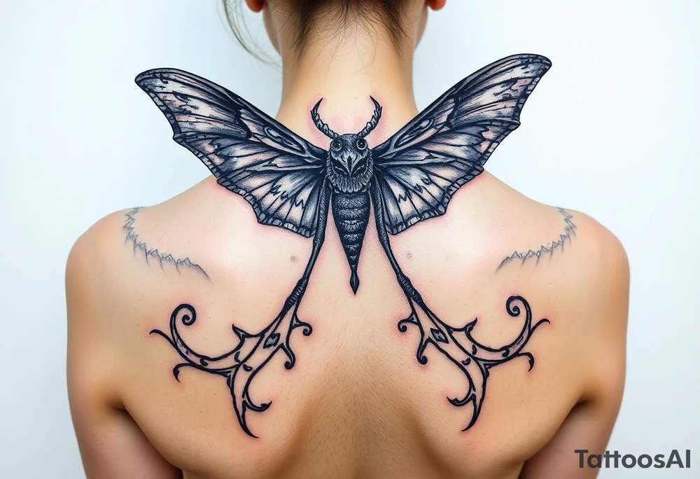mothman scary motherfucker he flying tattoo idea