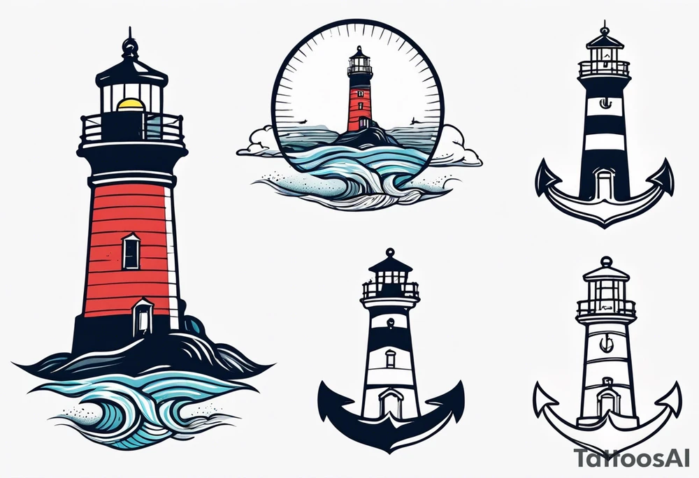 Lighthouse and anchor that says "MY BEACON, MY ANCHOR" tattoo idea Lighthouse and anchor that says "MY BEACON, MY ANCHOR" tattoo idea