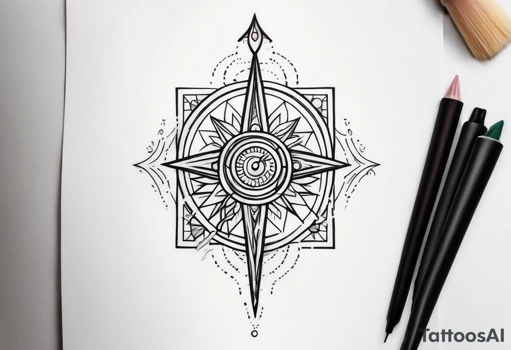 needle and thred tattoo idea