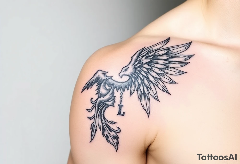 Bringer of light with a small L attached tattoo idea