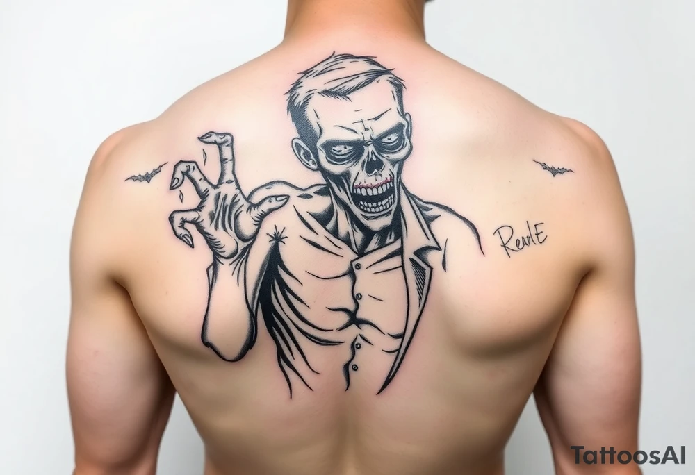 Zombie pinup tattoo idea