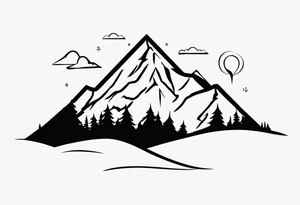 Latitude longitude mountain tattoo idea