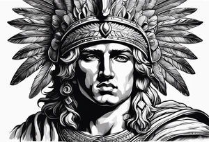 alexander the great with headdress tattoo idea