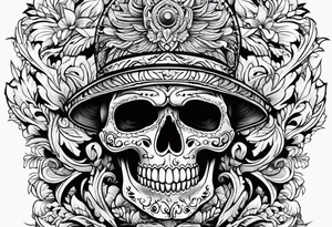 Phoenix mexican skullstyle tattoo idea