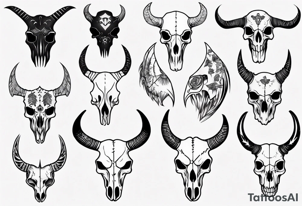 animal skull tattoo idea