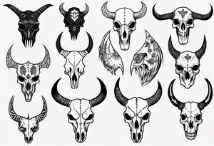 animal skull tattoo idea