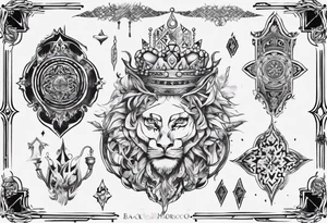 king royal morocco back tattoo idea