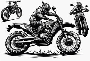 Green goblin riding a full suspension mountain bike tattoo idea