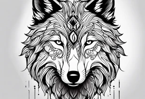 Wolf looking at you tattoo idea