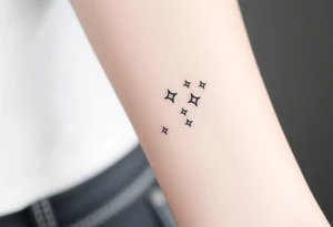 Aquarius elegant stars tattoo idea