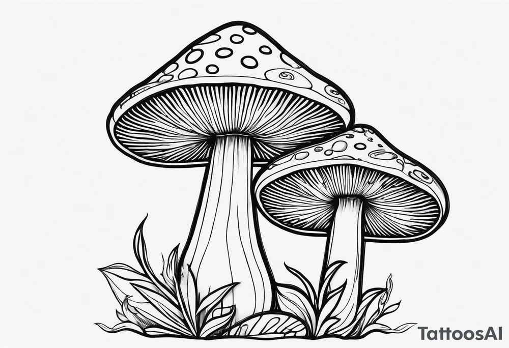 psychedelic mushroom tattoo idea
