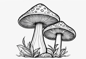psychedelic mushroom tattoo idea