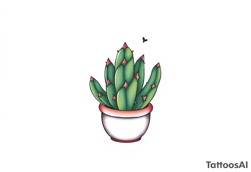 Cute cacti tattoo idea