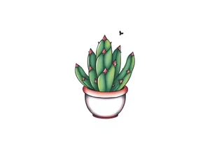 Cute cacti tattoo idea