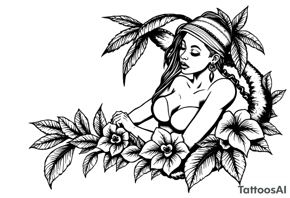 an image that represent jamaica island life tattoo idea