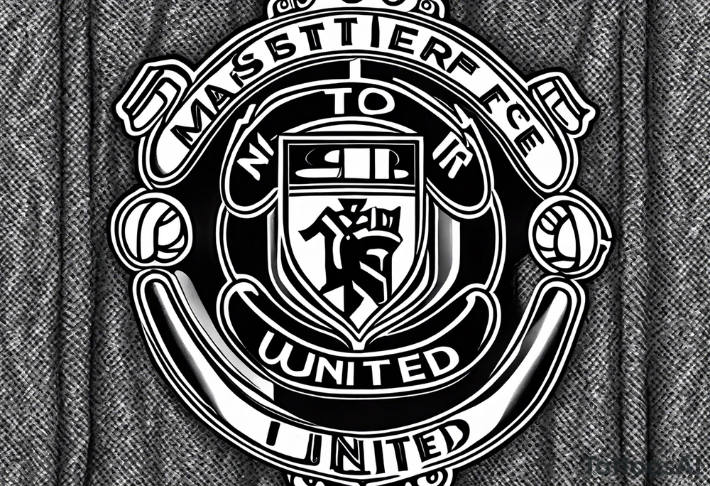 Manchester United, two cats, God, edm, all combined into one art. manchester united crest to be the focal point. Instead of the devil in the crest, add Cross tattoo idea