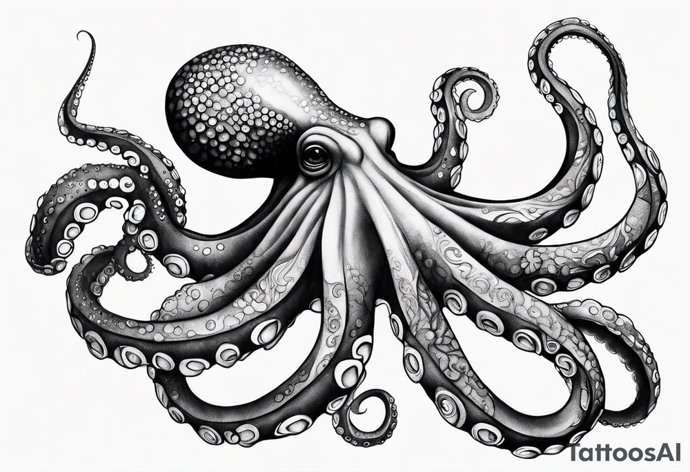 long octopus tattoo idea