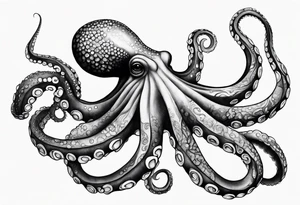 long octopus tattoo idea