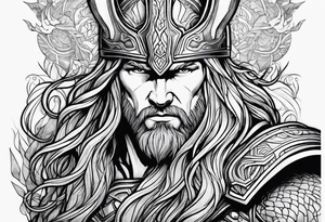 Thor kämpft gegen schlange tattoo idea