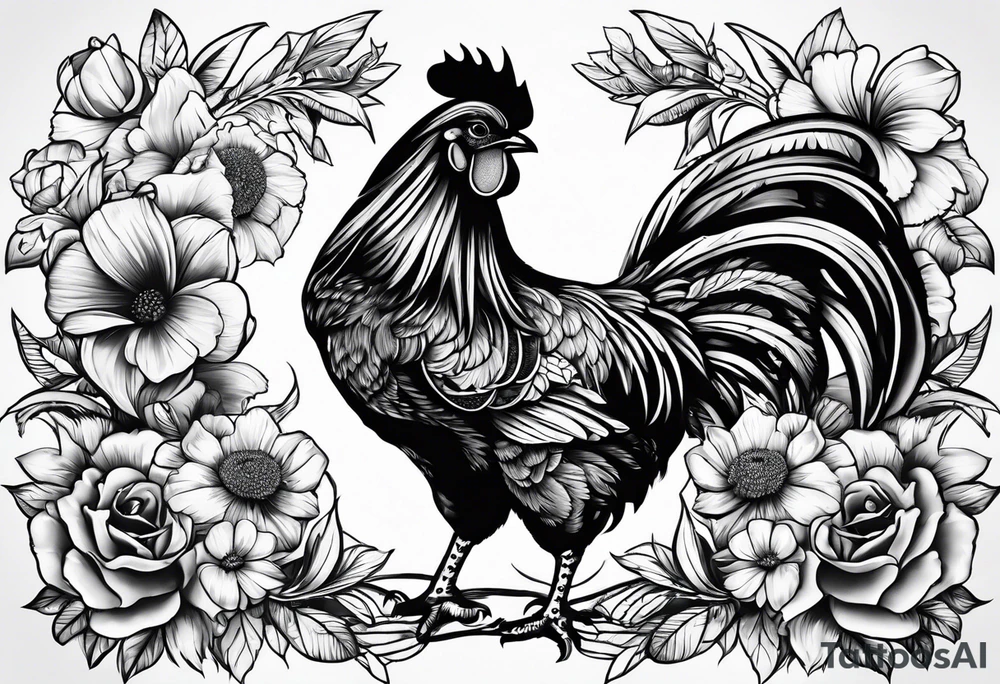 Chicken, bear, bug tattoo idea