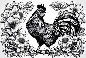 Chicken, bear, bug tattoo idea