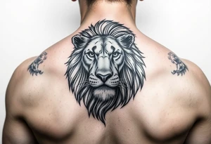 Majestic lion tattoo idea