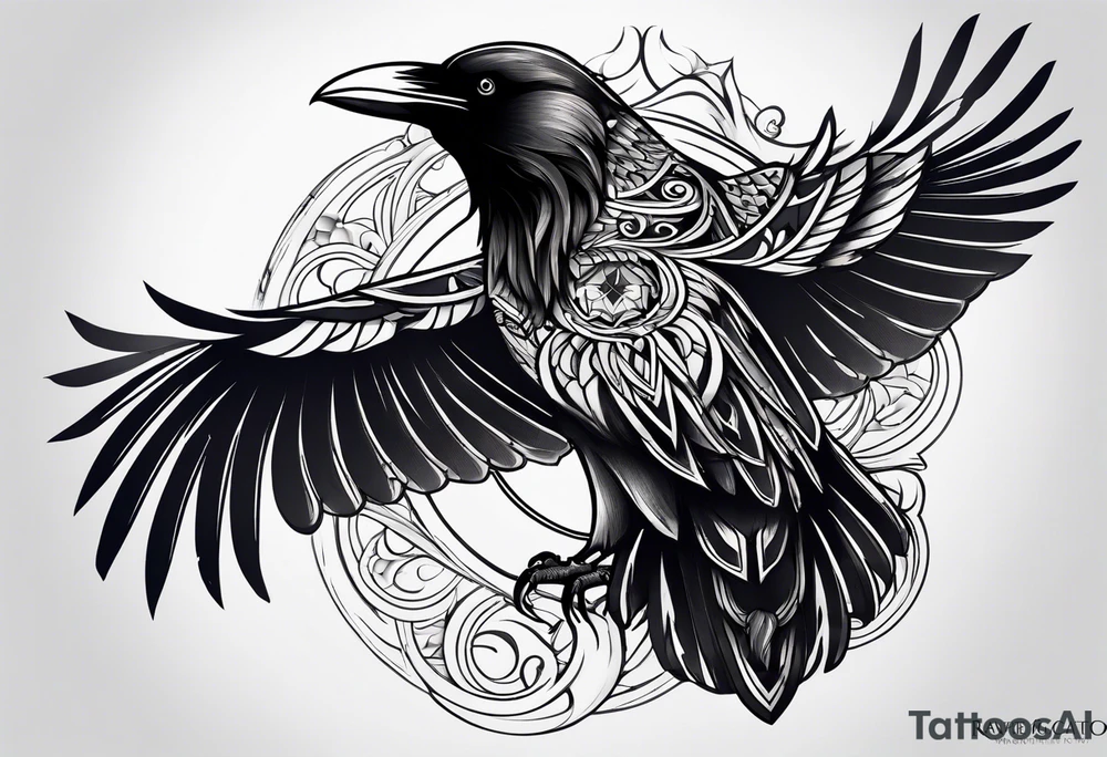 raven tattoo idea