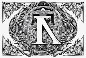 Greek letters  minimalistic tattoo idea