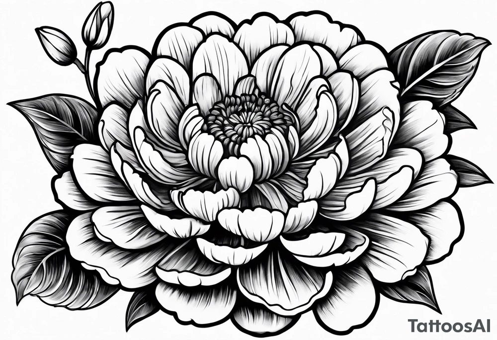 A stemless marigold tattoo idea