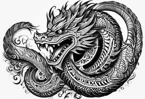 Scary taniwha tattoo idea