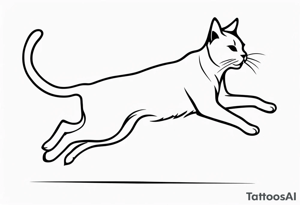 cat jumping tattoo idea