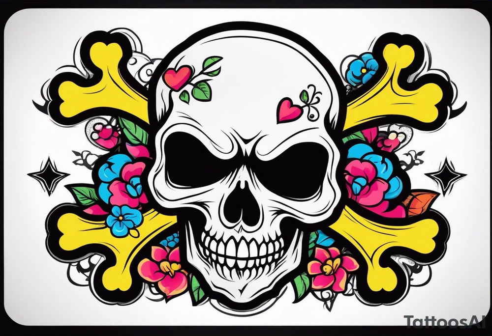 Skull and crossbones tattoo idea