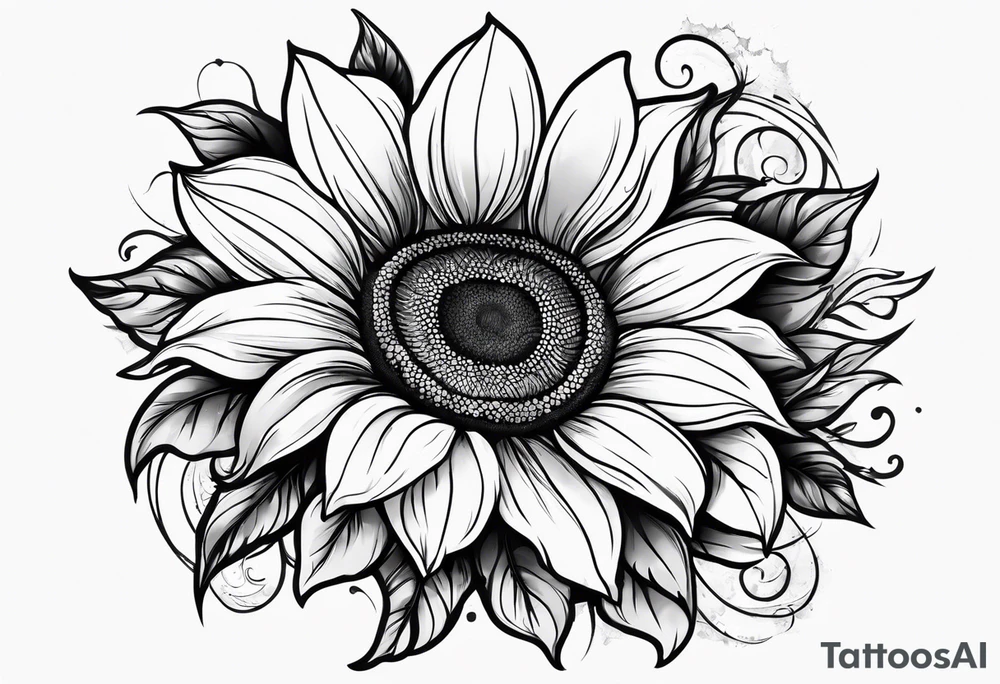 The word Delanie and incorporate a sunflower tattoo idea