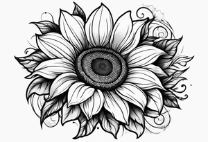 The word Delanie and incorporate a sunflower tattoo idea