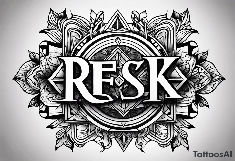 Word RESK tattoo idea
