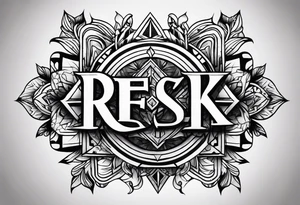 Word RESK tattoo idea
