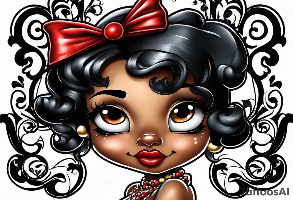 African american betty boop tattoo idea