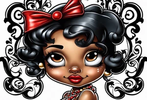 African american betty boop tattoo idea