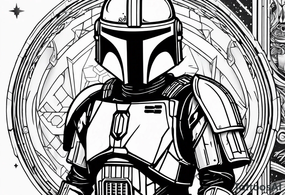 Love, Death & Robots, star wars, mandalorian tattoo idea