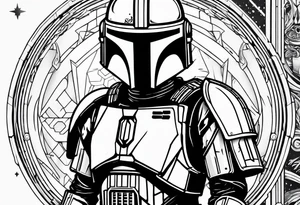 Love, Death & Robots, star wars, mandalorian tattoo idea