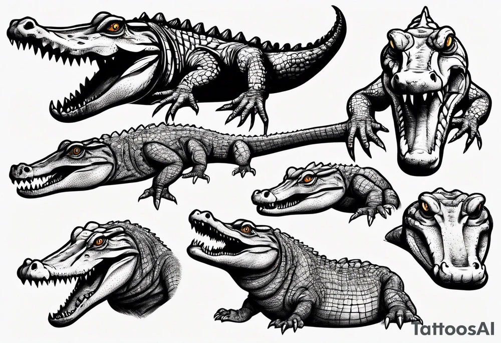 crocodile tattoo idea