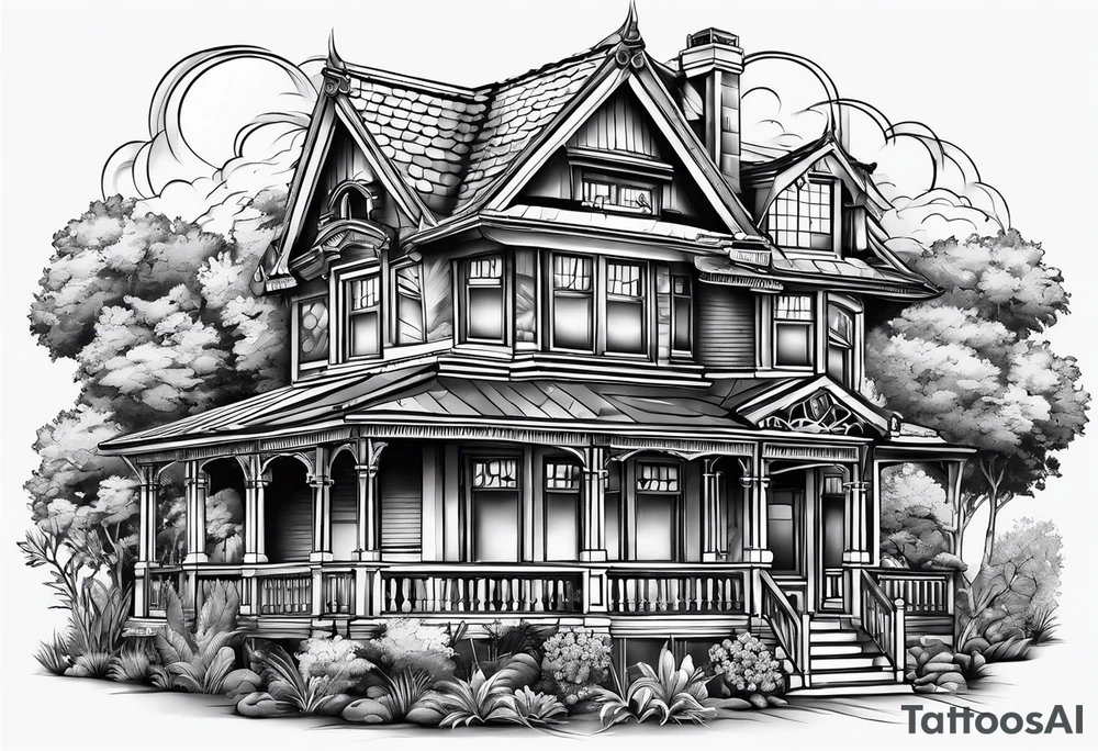 house tattoo idea