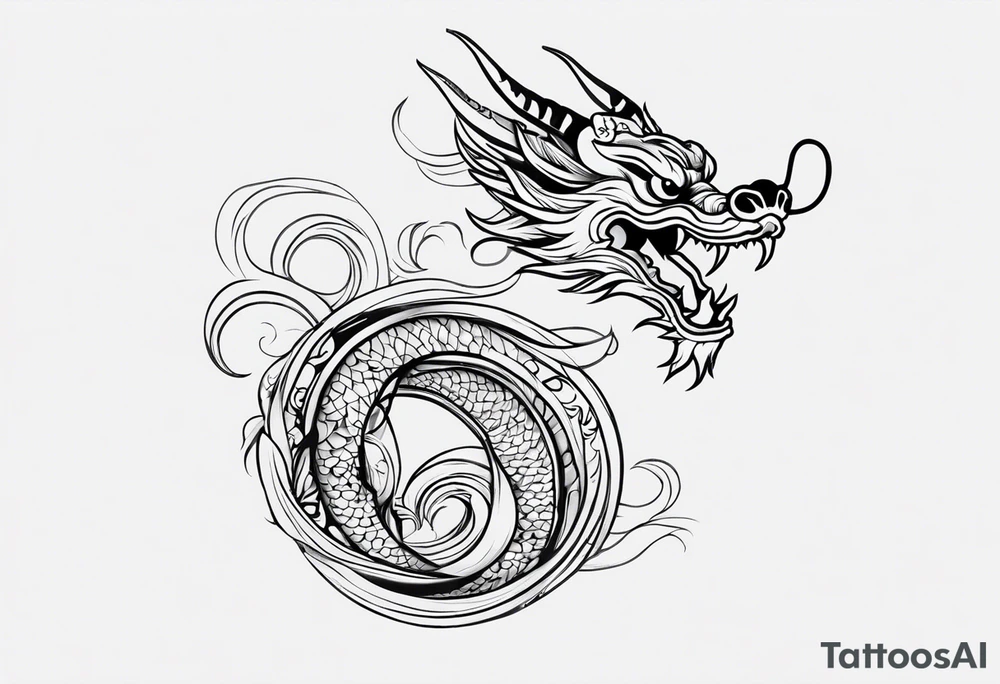 chinese dragon, day of the dead skeleton tattoo idea