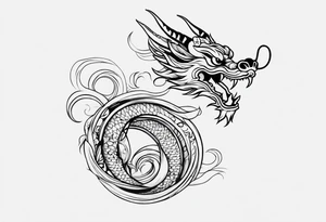 chinese dragon, day of the dead skeleton tattoo idea