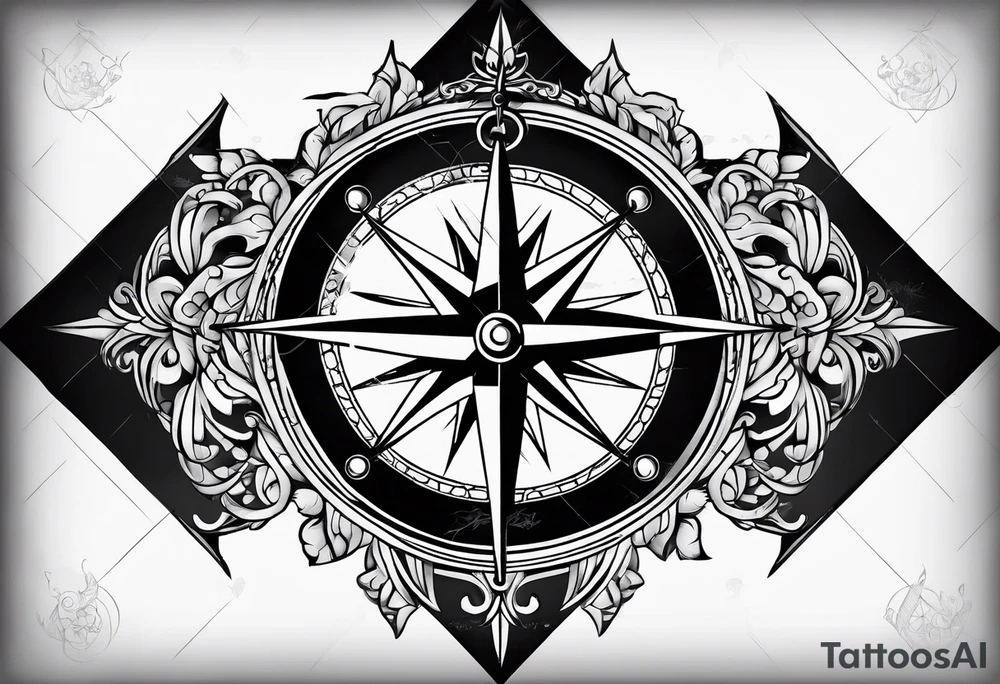Canada compass rose tattoo idea