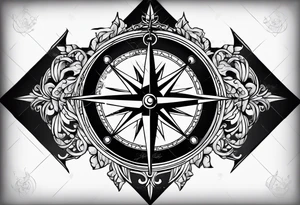 Canada compass rose tattoo idea